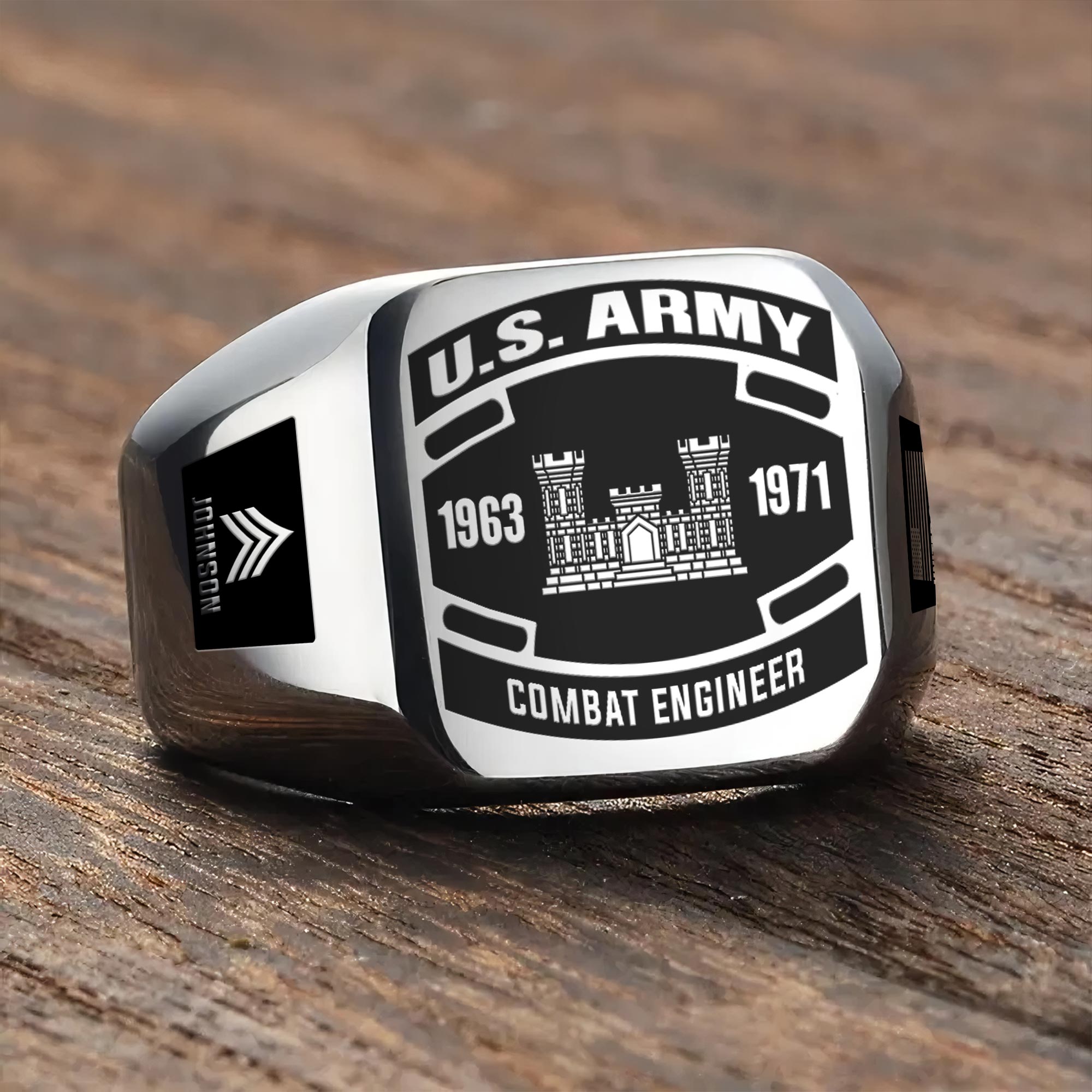 Army Branch, Be All You Can Be - Engraved Men's Ring - Image 3