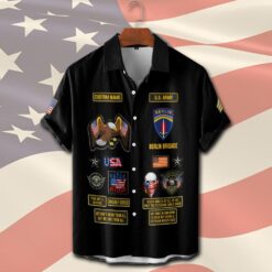 Alternative view of Army Division, No One Gets Left Behind - Short Sleeve Button Shirt