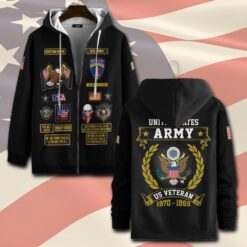 Army Division, Remember - Honor - Respect - Zip Hoodie