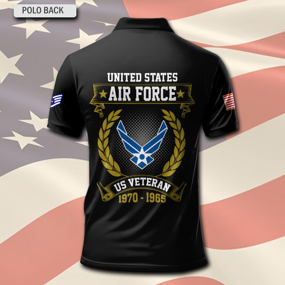 Air Force Badge, E 8 Air Force First Sergeant - Polo Shirt - Image 3