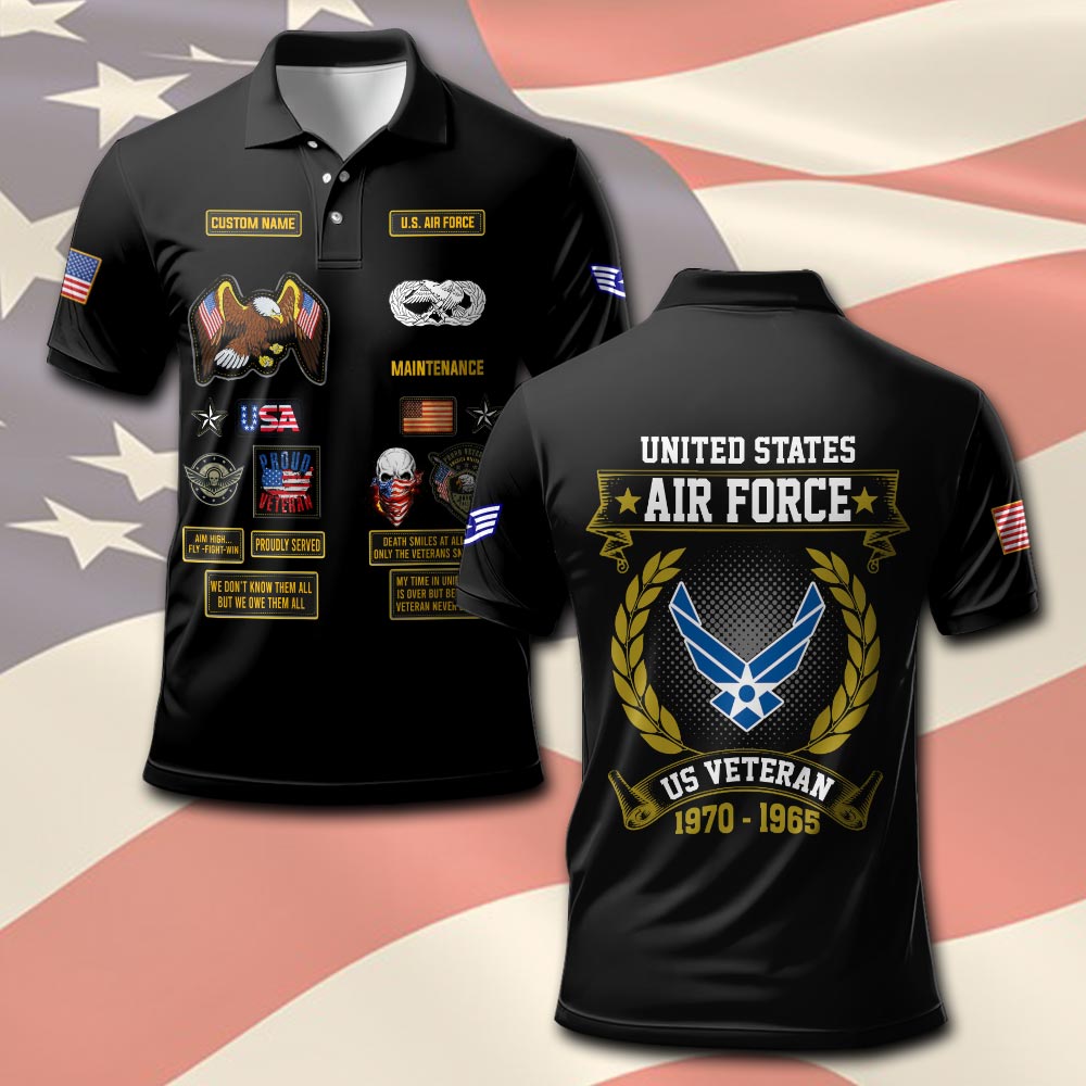 Air Force Badge, E 8 Air Force First Sergeant - Polo Shirt