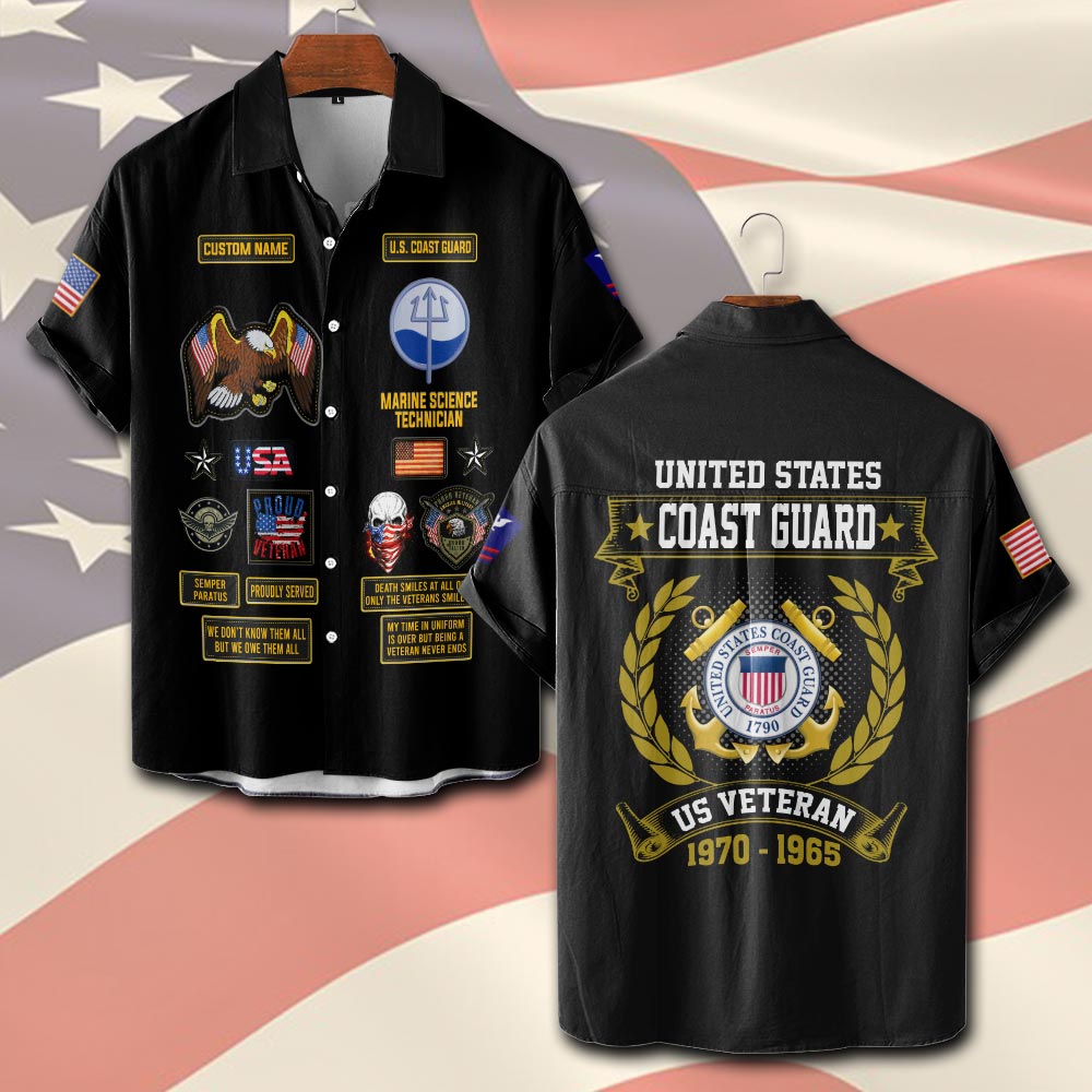 Coast Guard Rating, E 6 Red - Short Sleeve Button Shirt
