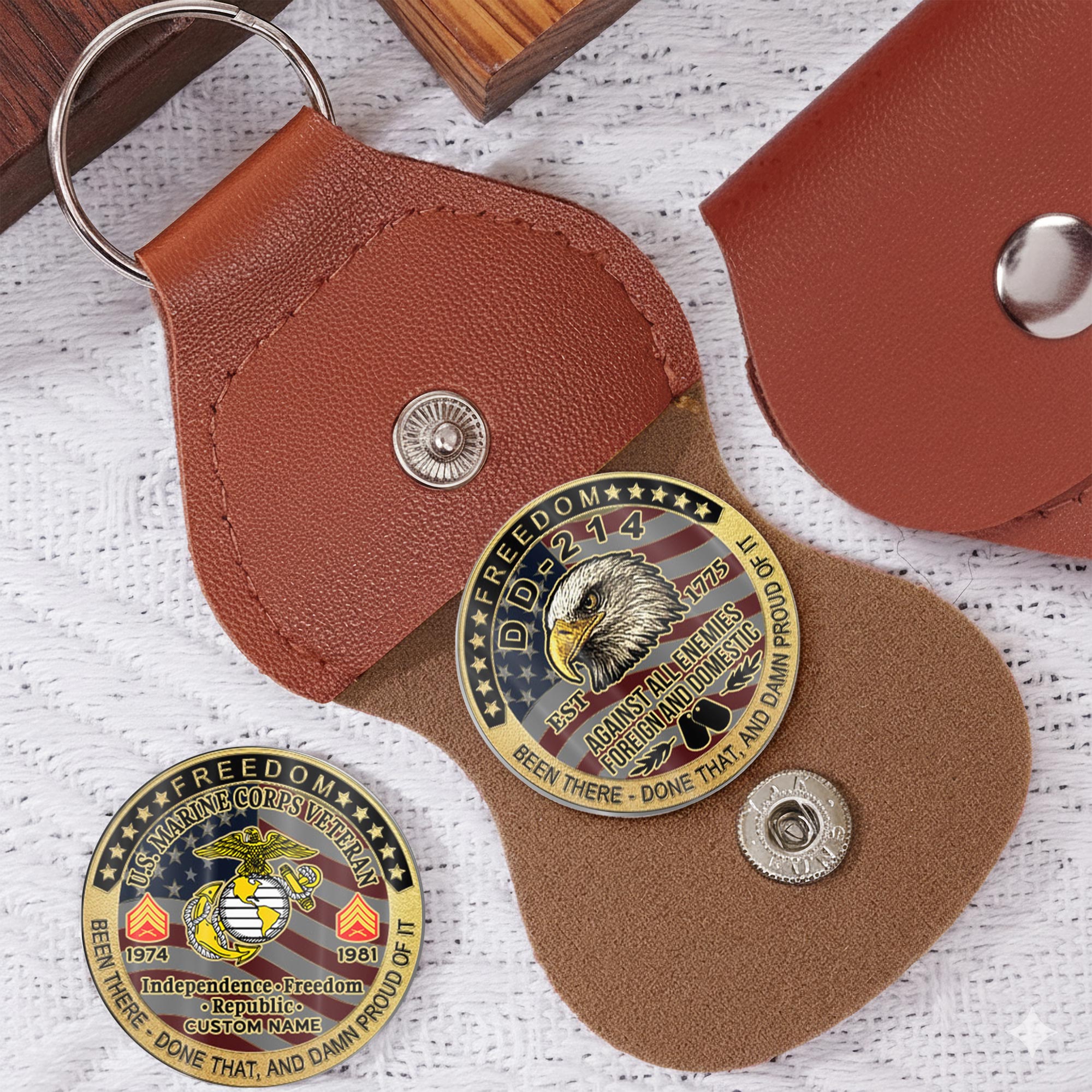 US Marine Corps, Life And Pride - Military Printed Challenge Coin - Image 5