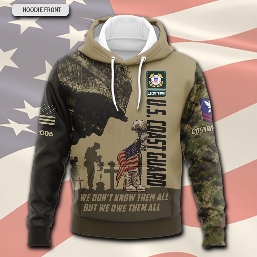 US Coast Guard, E 6 Red - Hoodie - Image 2