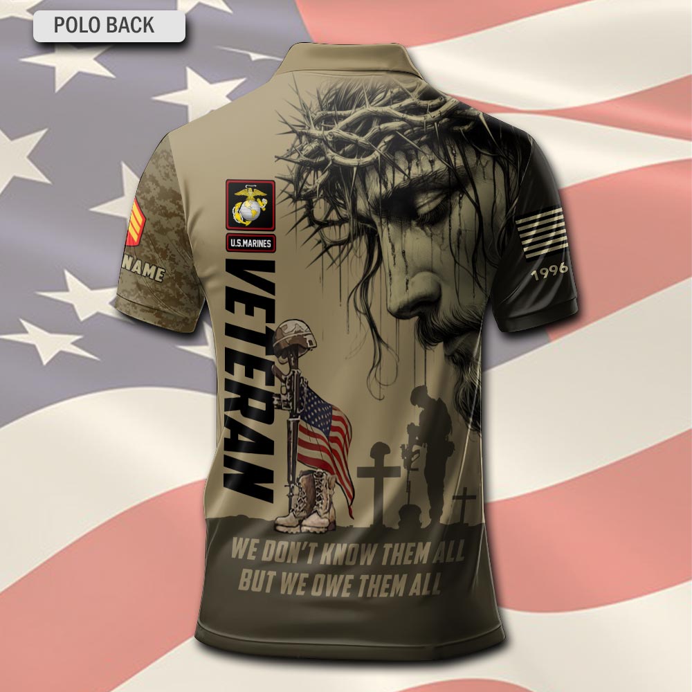 US Marine Corps, E 6 Marines Staff Sergeant - Polo Shirt - Image 3