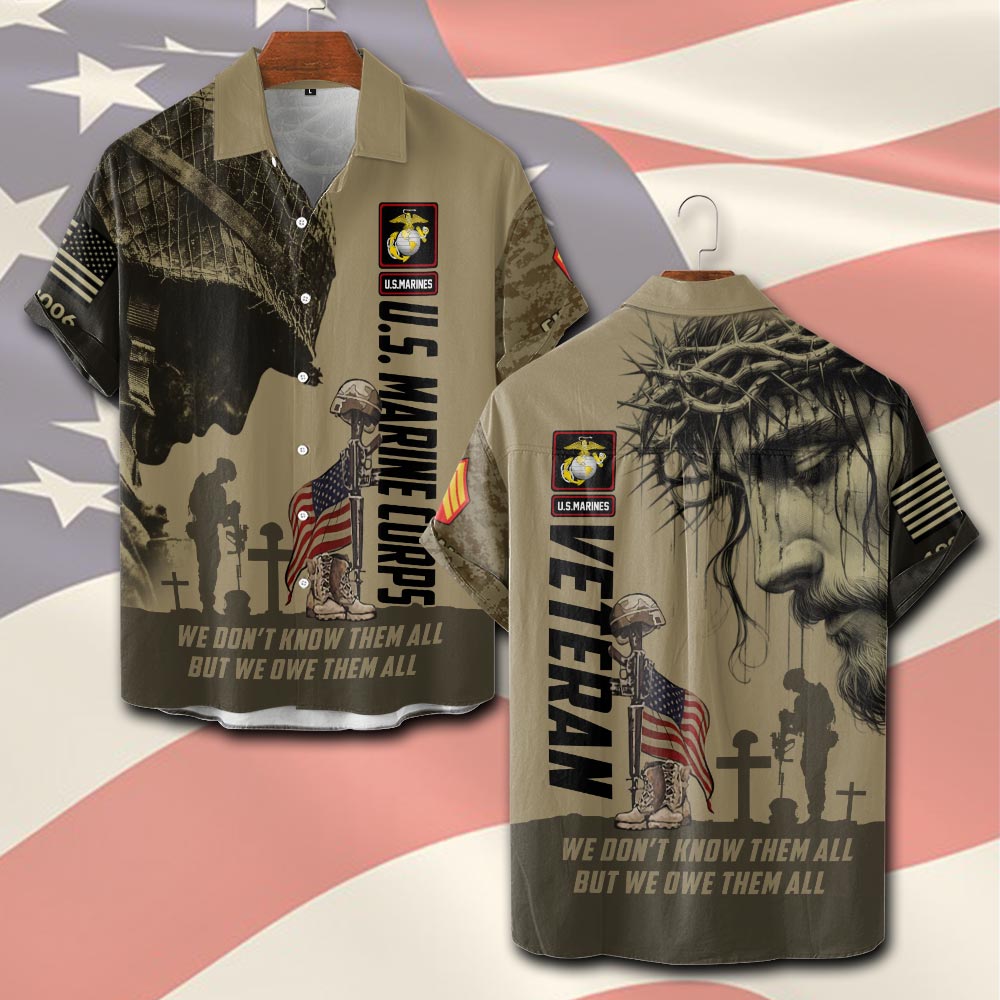 US Marine Corps, Thank a Veteran - Short Sleeve Button Shirt