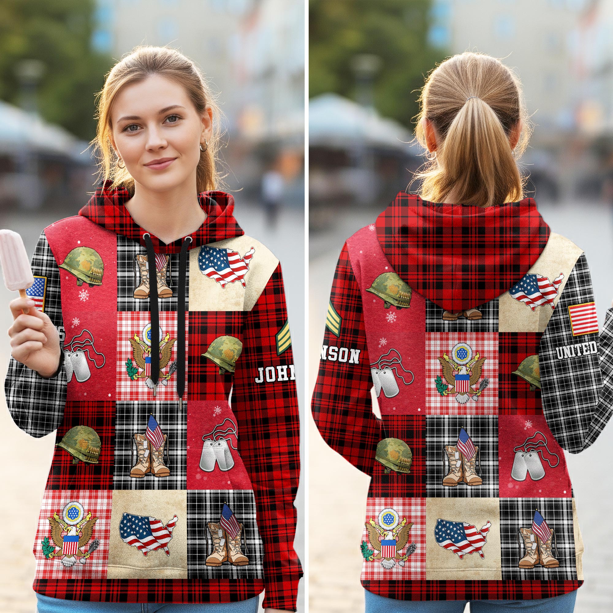 US Army, E 8 Army First Sergeant - Women Hoodie