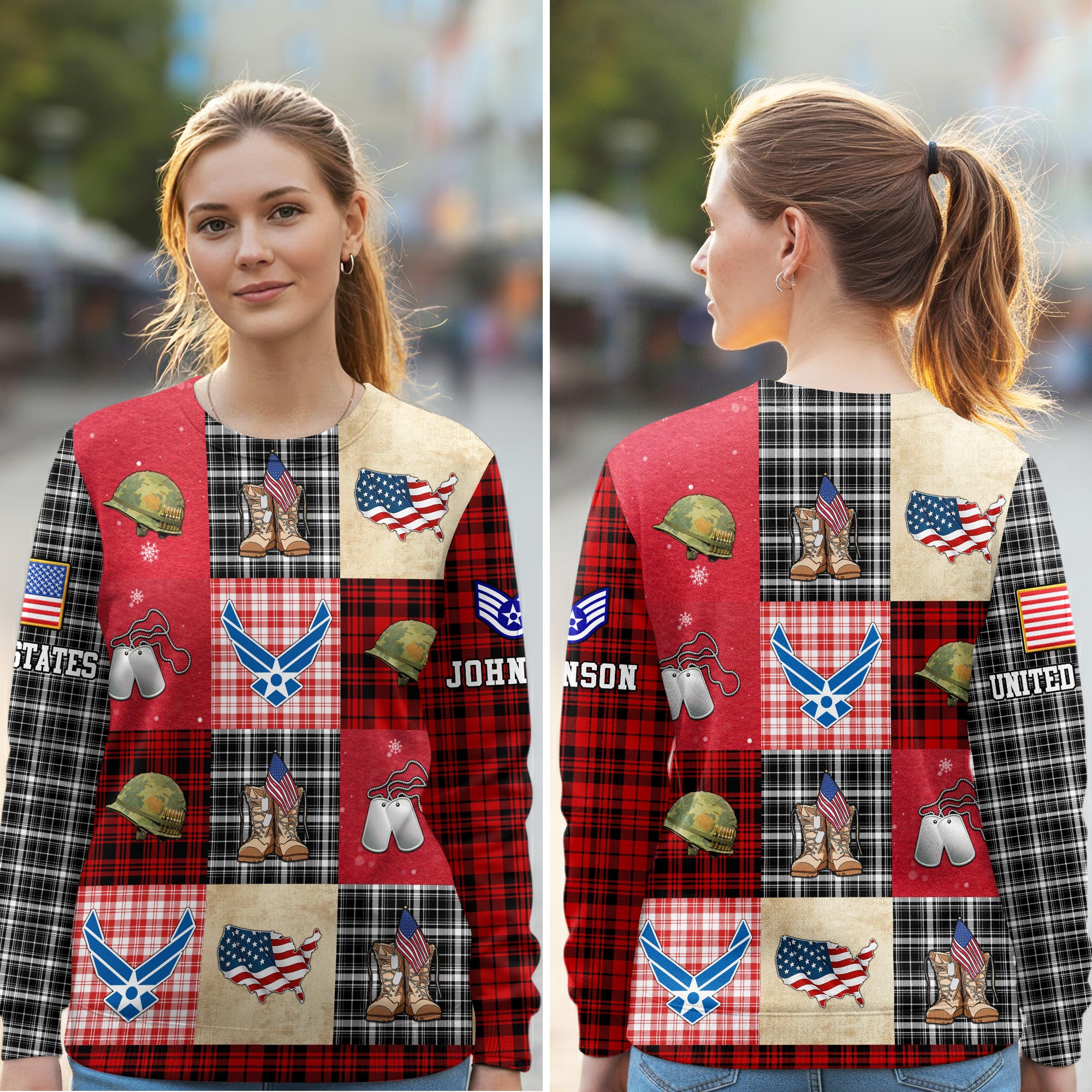 US Air Force , Defender of Freedom - Women Sweatshirt