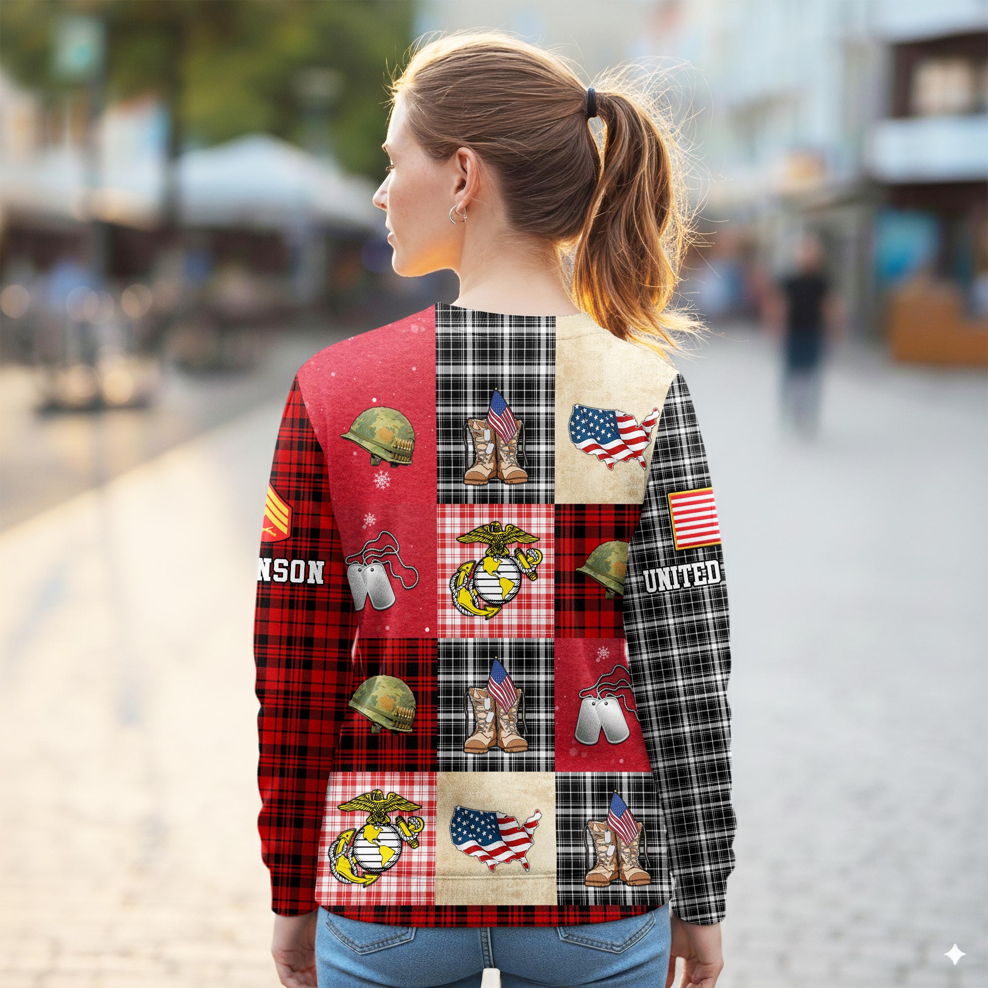 US Marine Corps, E 4 Marines Corporal - Women Sweatshirt - Image 3