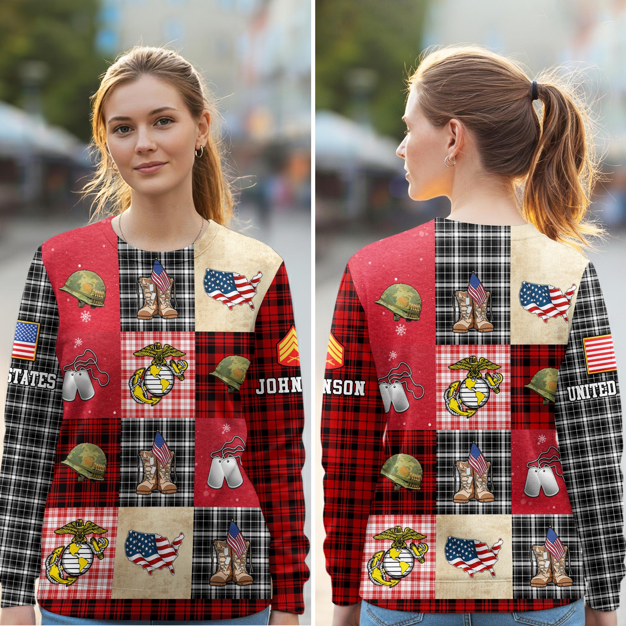 US Marine Corps, E 4 Marines Corporal - Women Sweatshirt