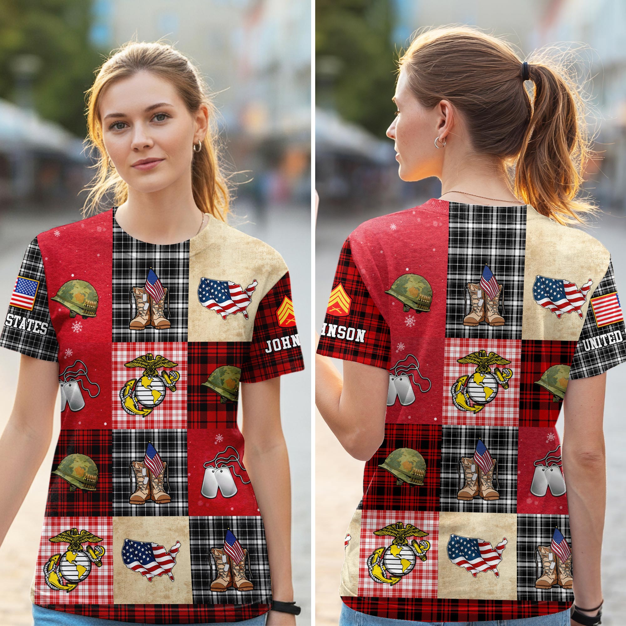 US Marine Corps, E 3 Marines Lance Corporal - Women T-Shirt