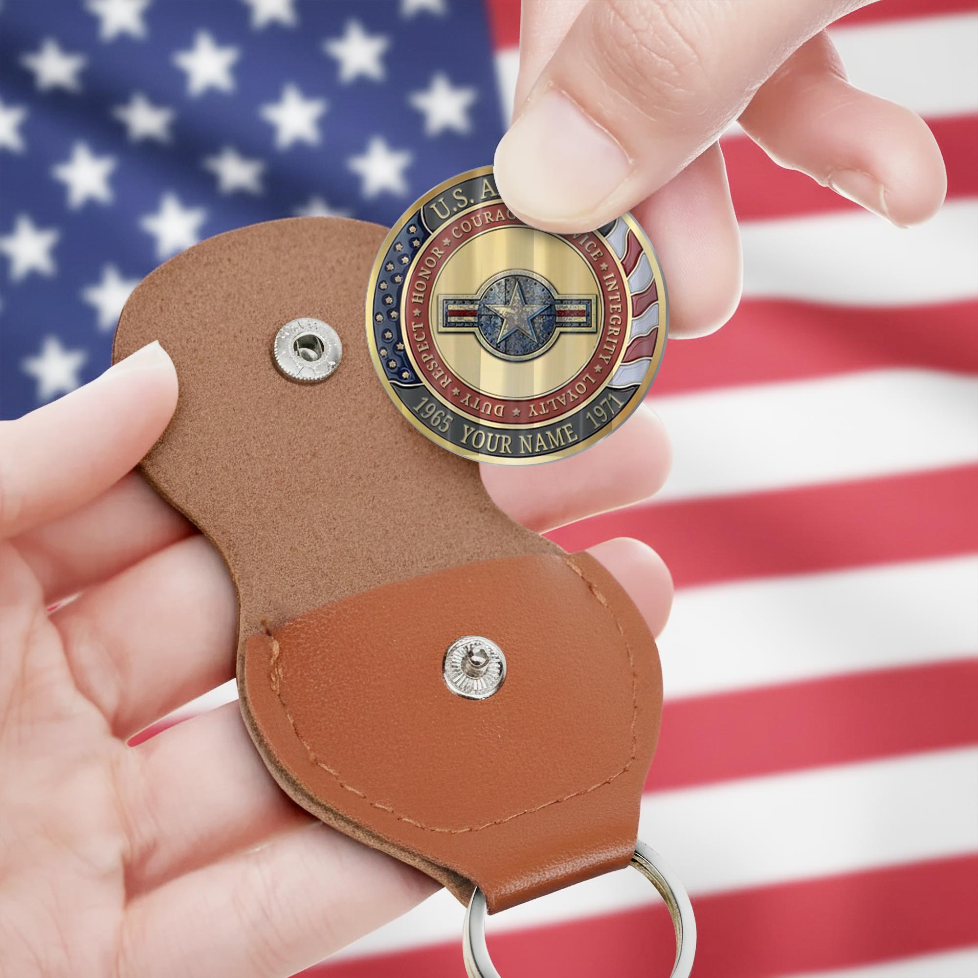 US Air Force, Proud To Have Served - Military Printed Challenge Coin - Image 3