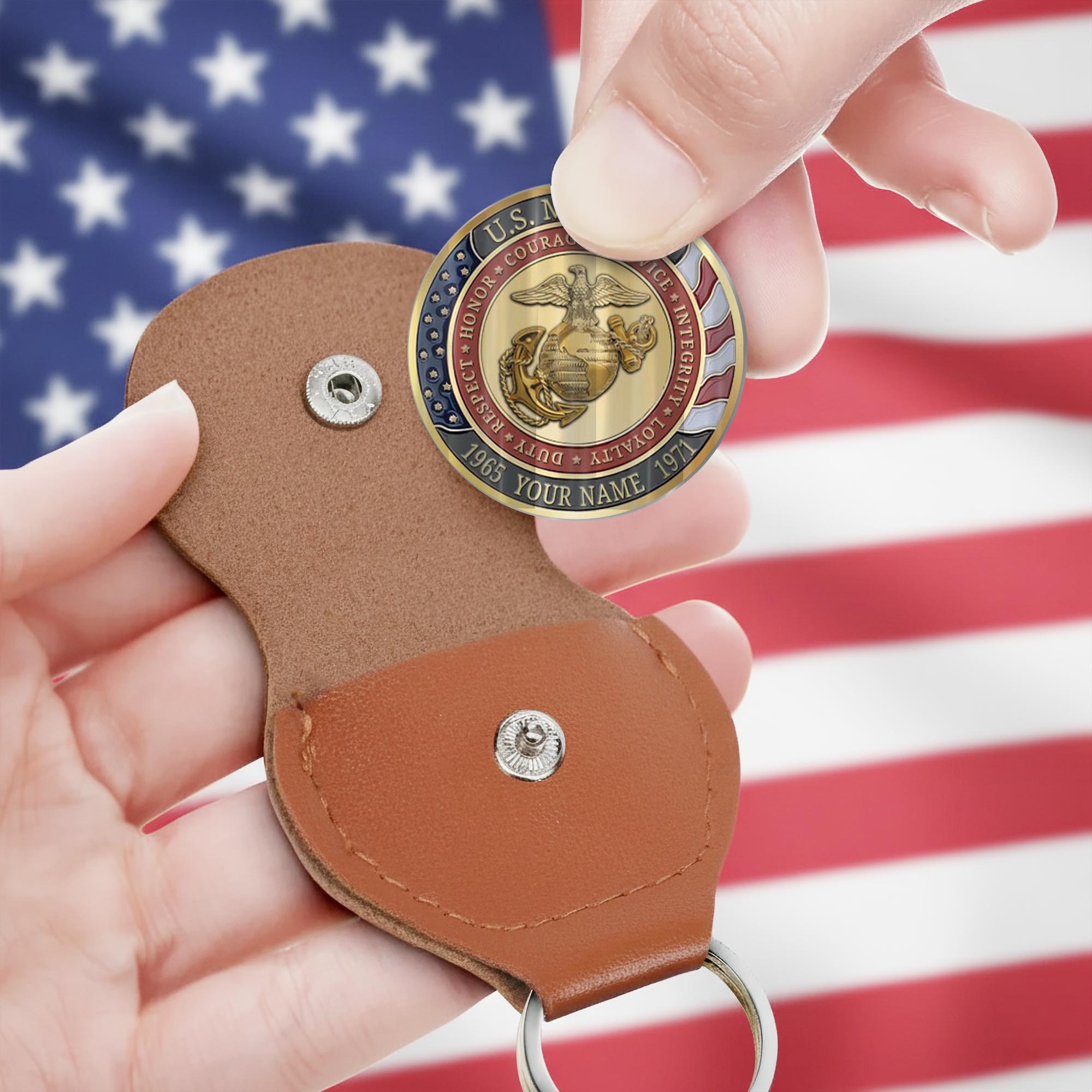 US Marine Corps, E 6 Marines Staff Sergeant - Military Printed Challenge Coin - Image 3