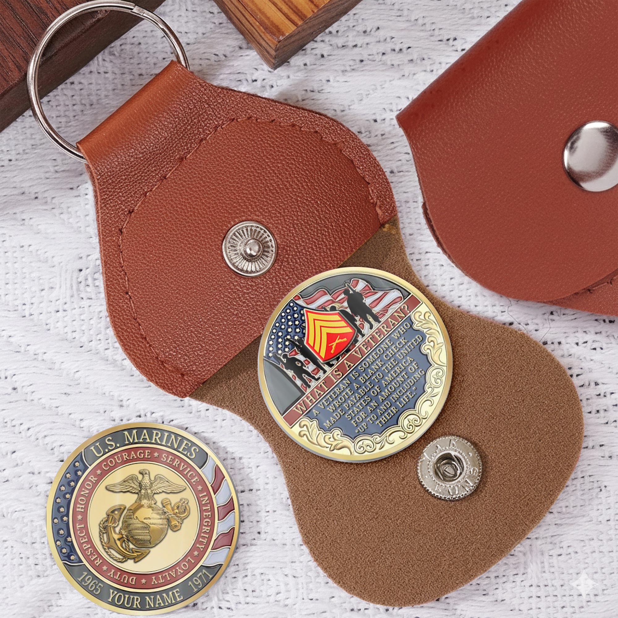 US Marine Corps, E 6 Marines Staff Sergeant - Military Printed Challenge Coin - Image 5