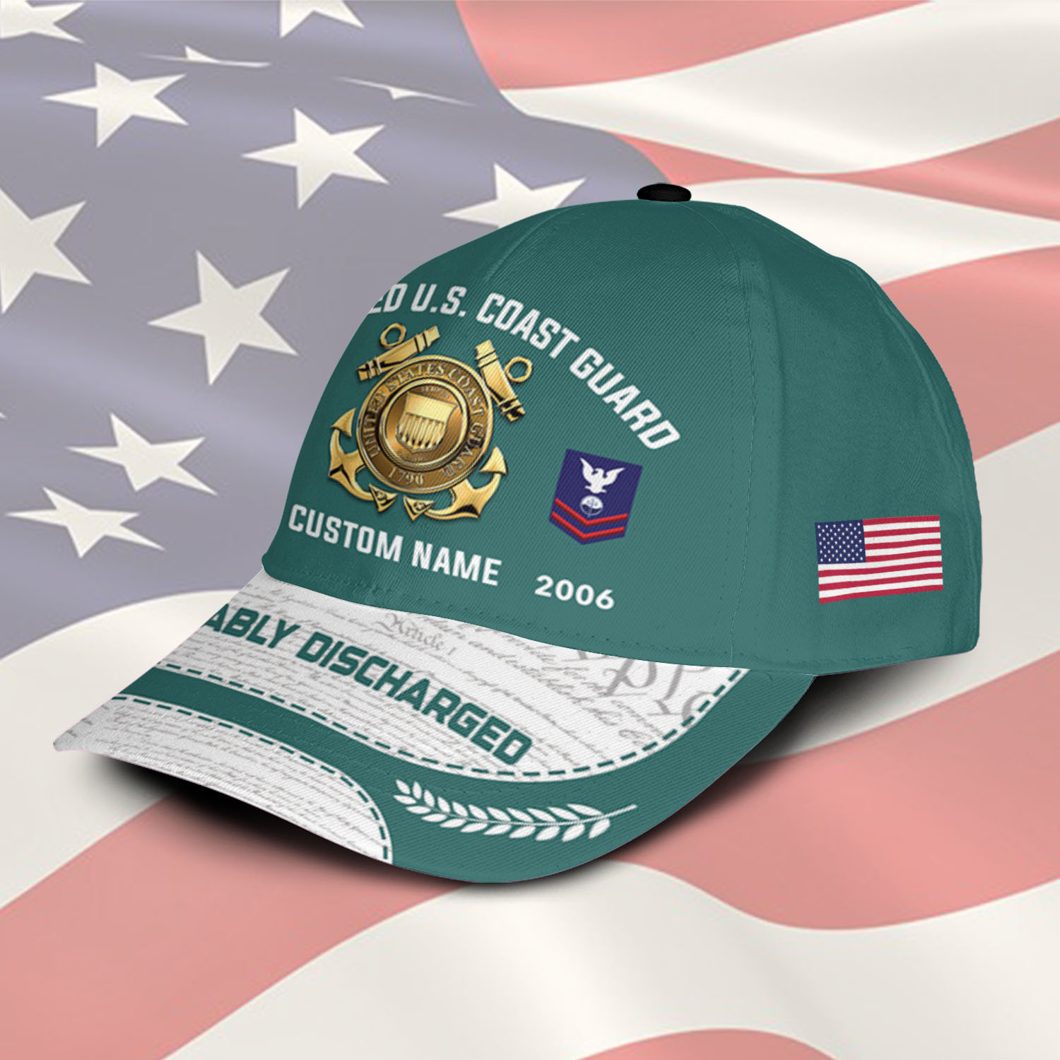 US Coast Guard, Duty, Honor, Country - Classic Cap - Image 2