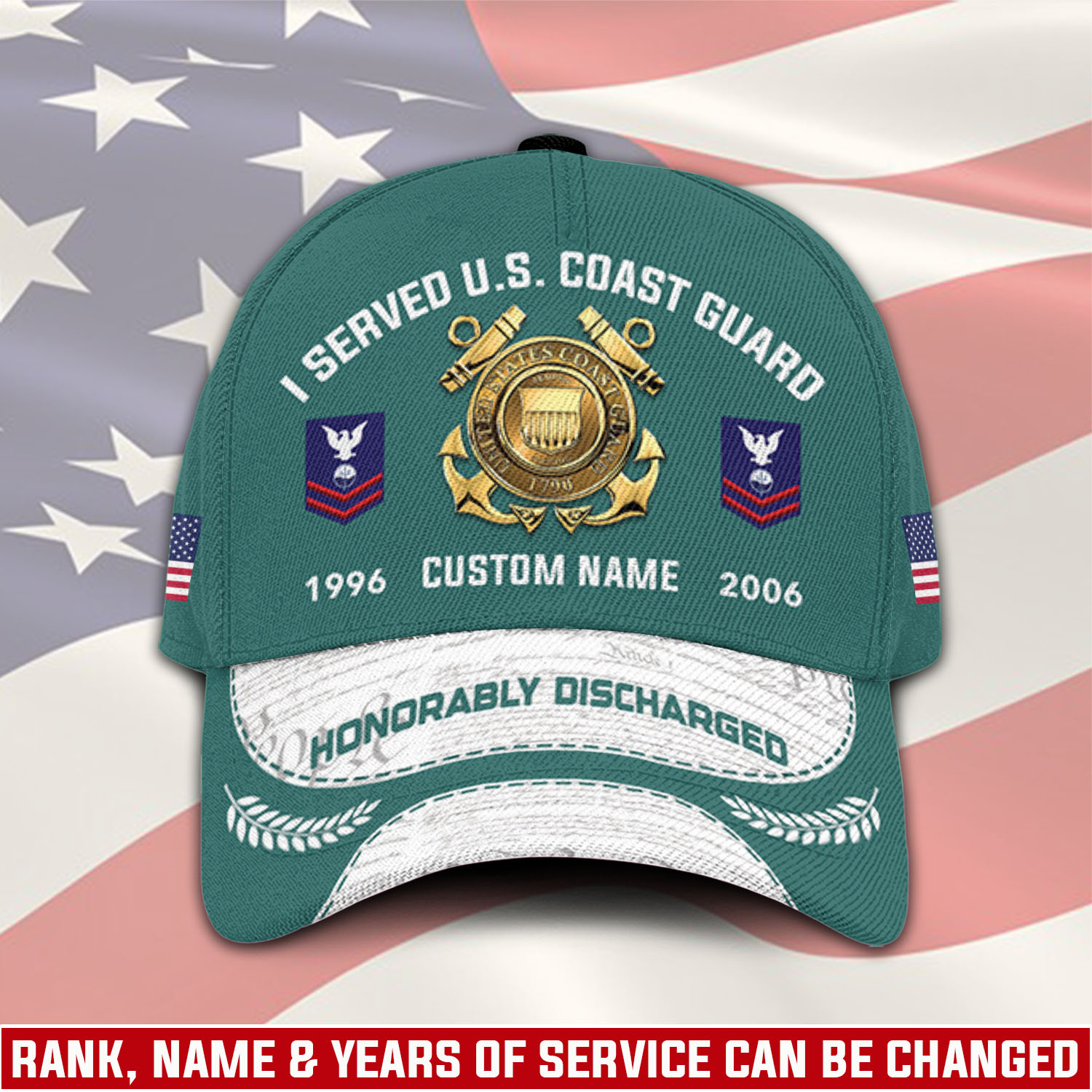 US Coast Guard, Duty, Honor, Country - Classic Cap