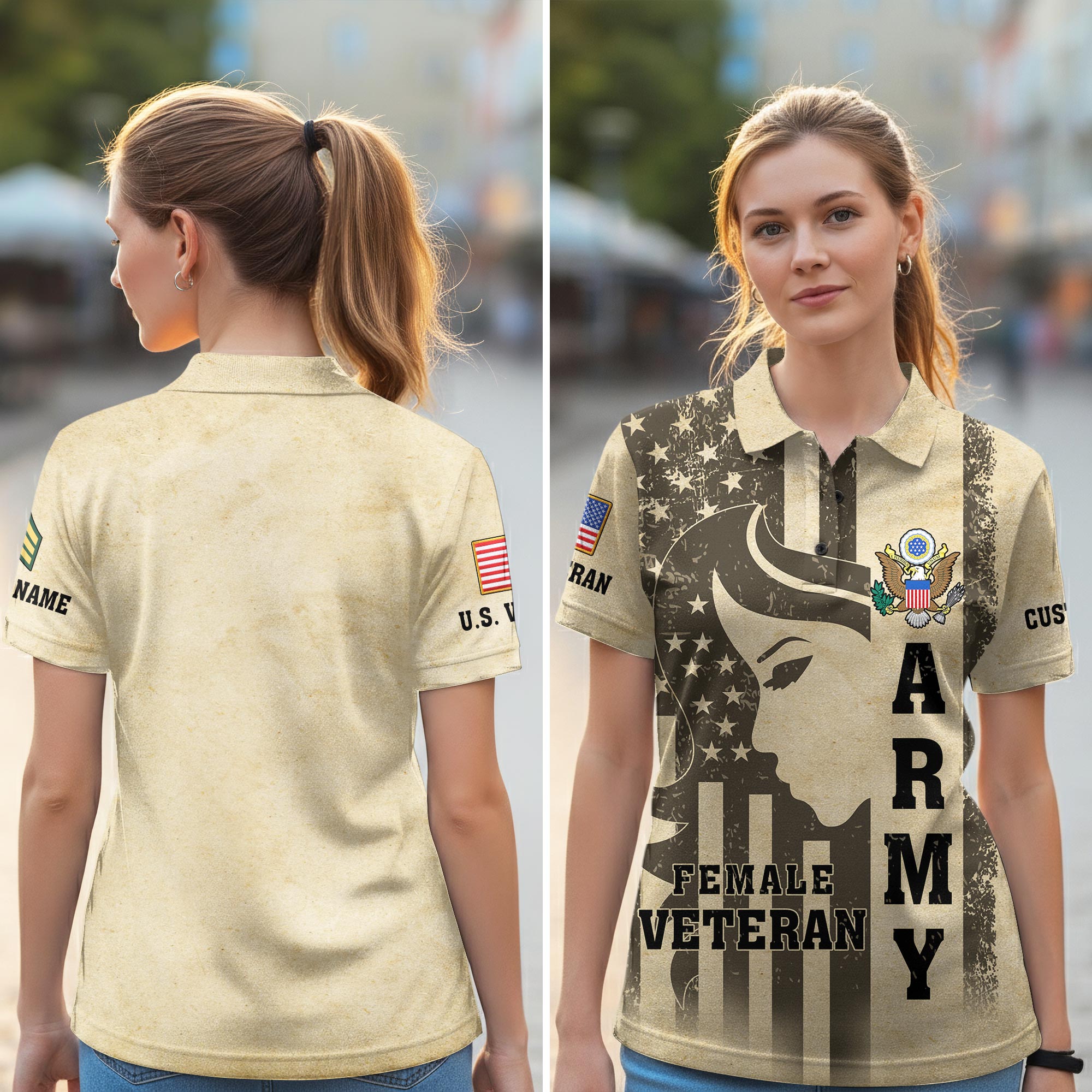 US Army, Freedom Over Fear - Women Polo Shirt