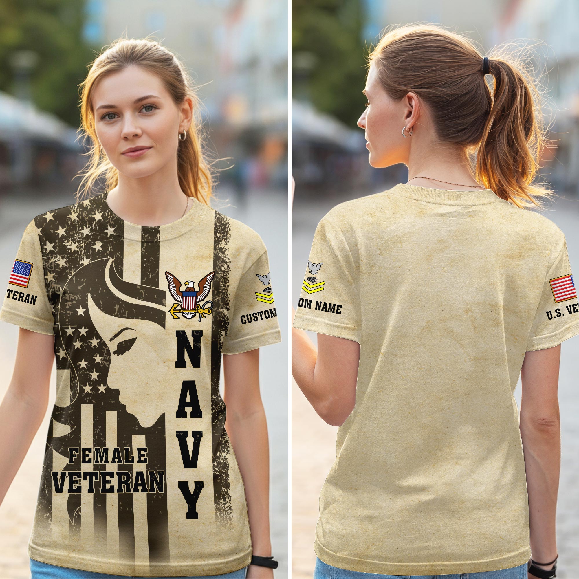 US Navy, Honoring All Who Served - Women T-Shirt