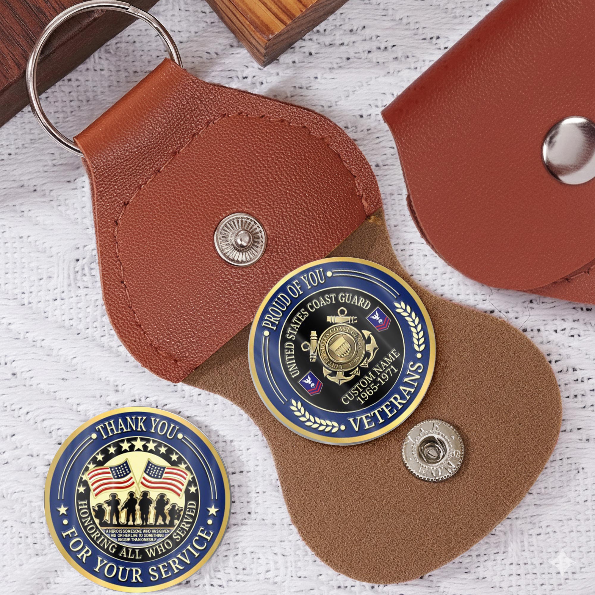 US Coast Guard, E 6 Gold - Military Printed Challenge Coin - Image 5