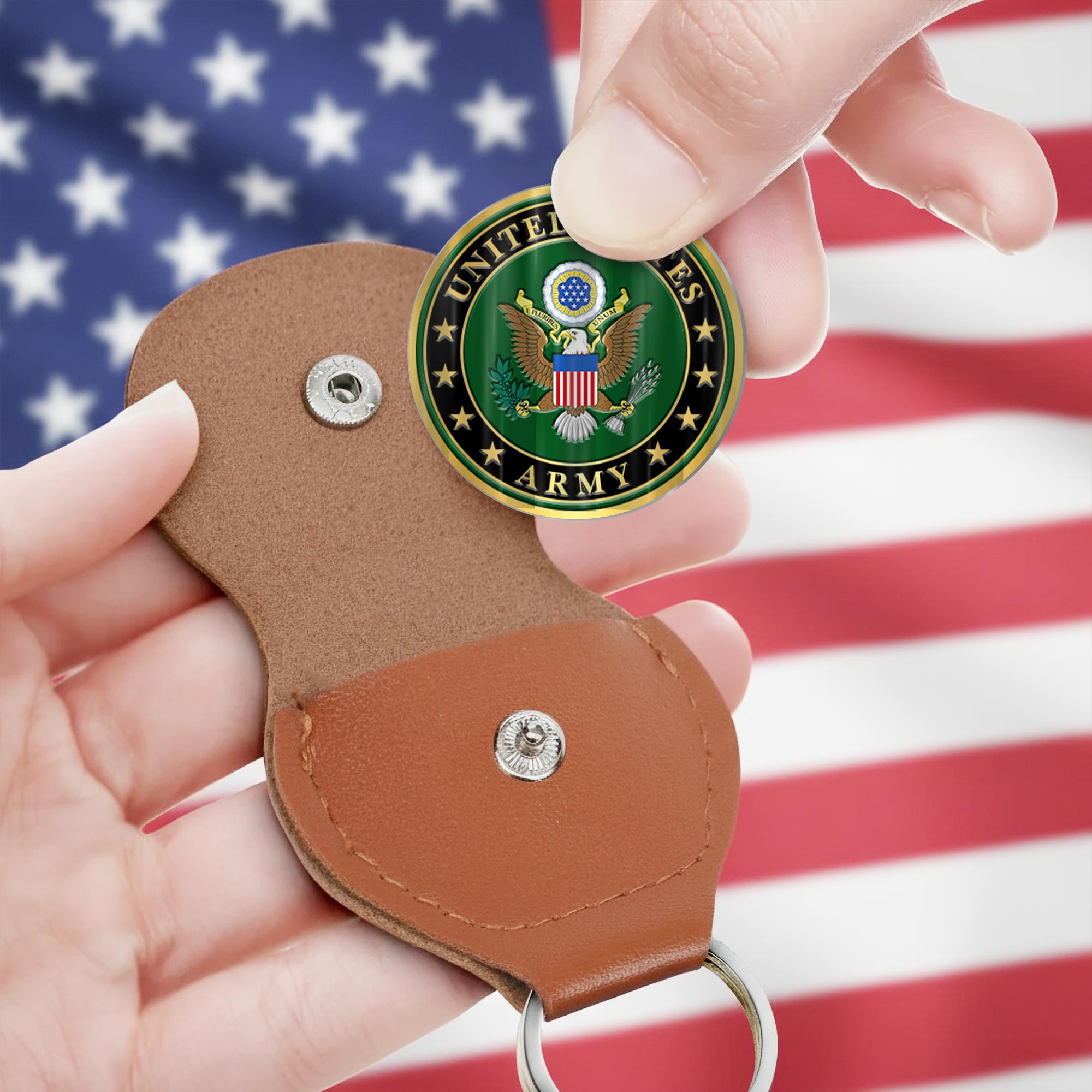 US Army, Honor, Duty, Service - Military Printed Challenge Coin - Image 3