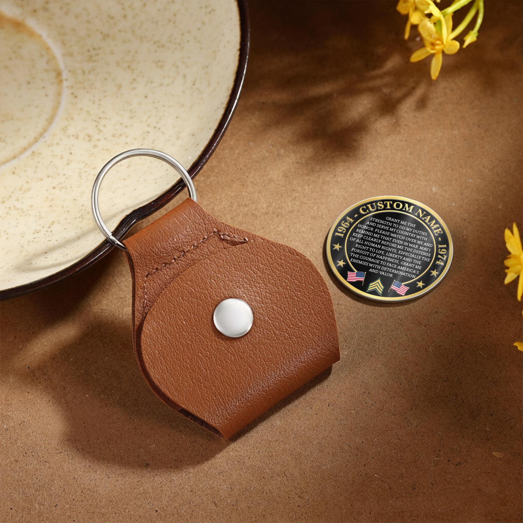 US Army, Honor, Duty, Service - Military Printed Challenge Coin - Image 4