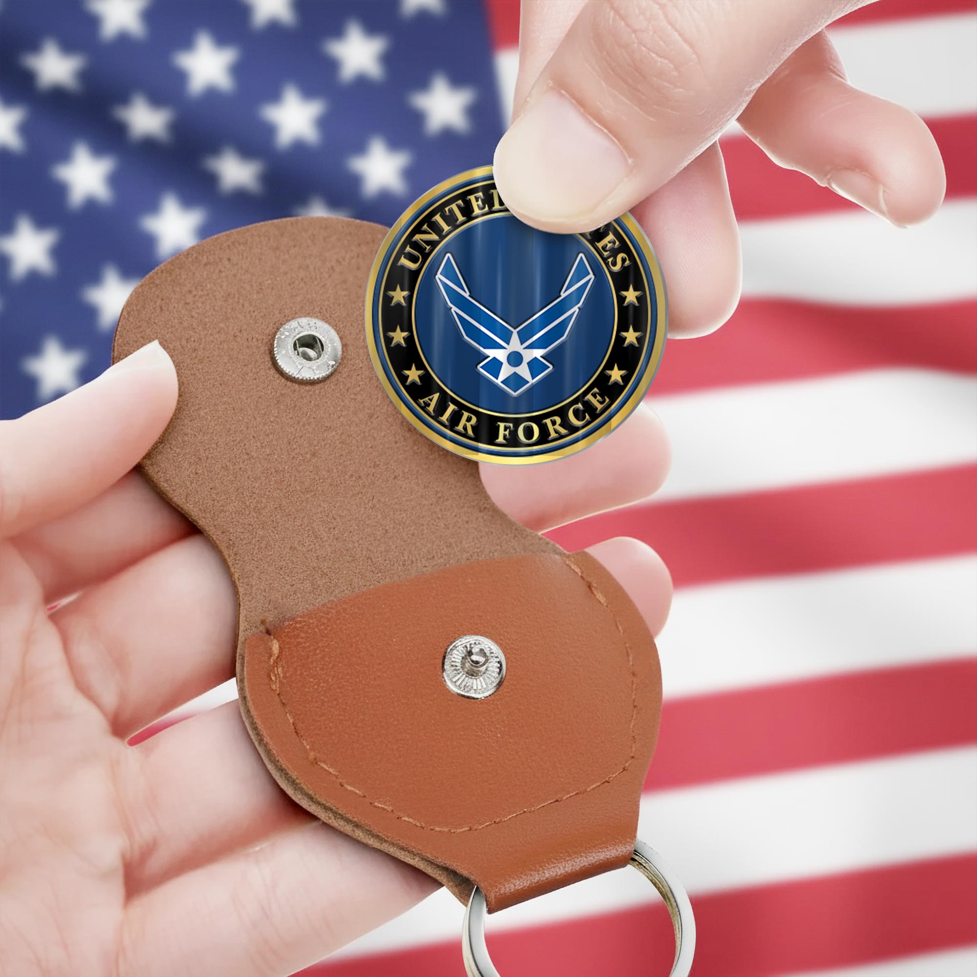 US Air Force, Once An Airman, Always An Airman - Military Printed Challenge Coin - Image 3