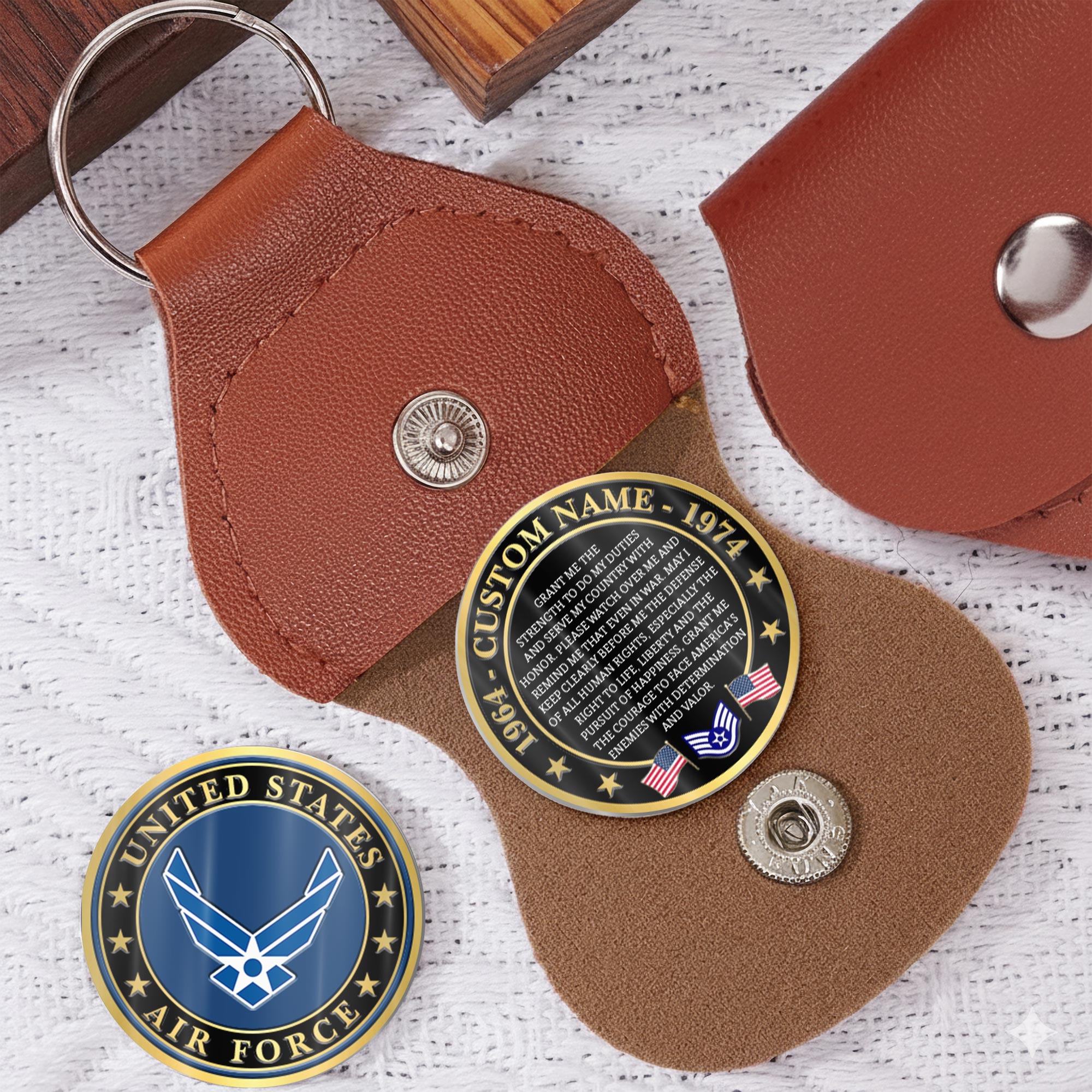 US Air Force, Once An Airman, Always An Airman - Military Printed Challenge Coin - Image 5