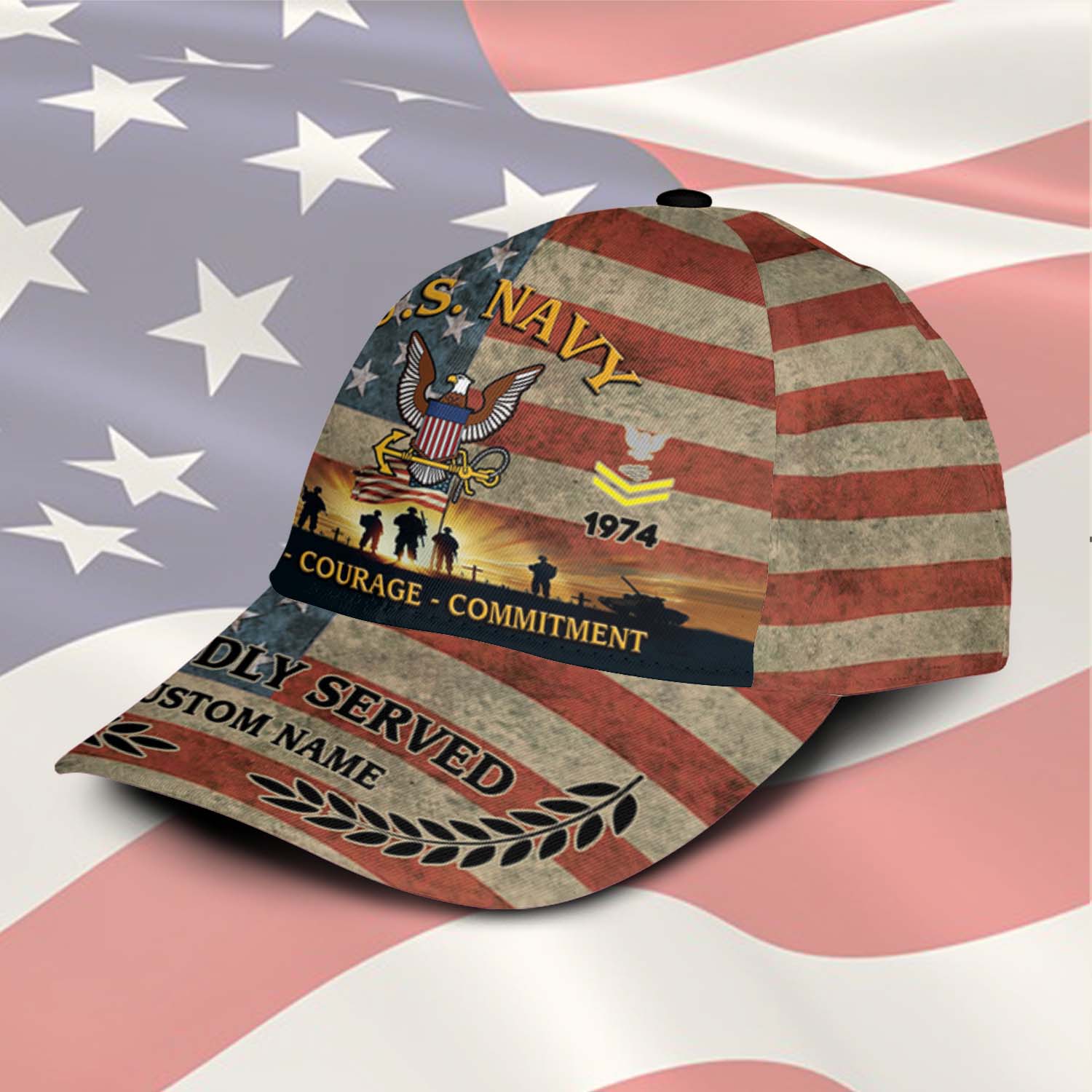 US Navy, E 7 Gold - Classic Cap - Image 2