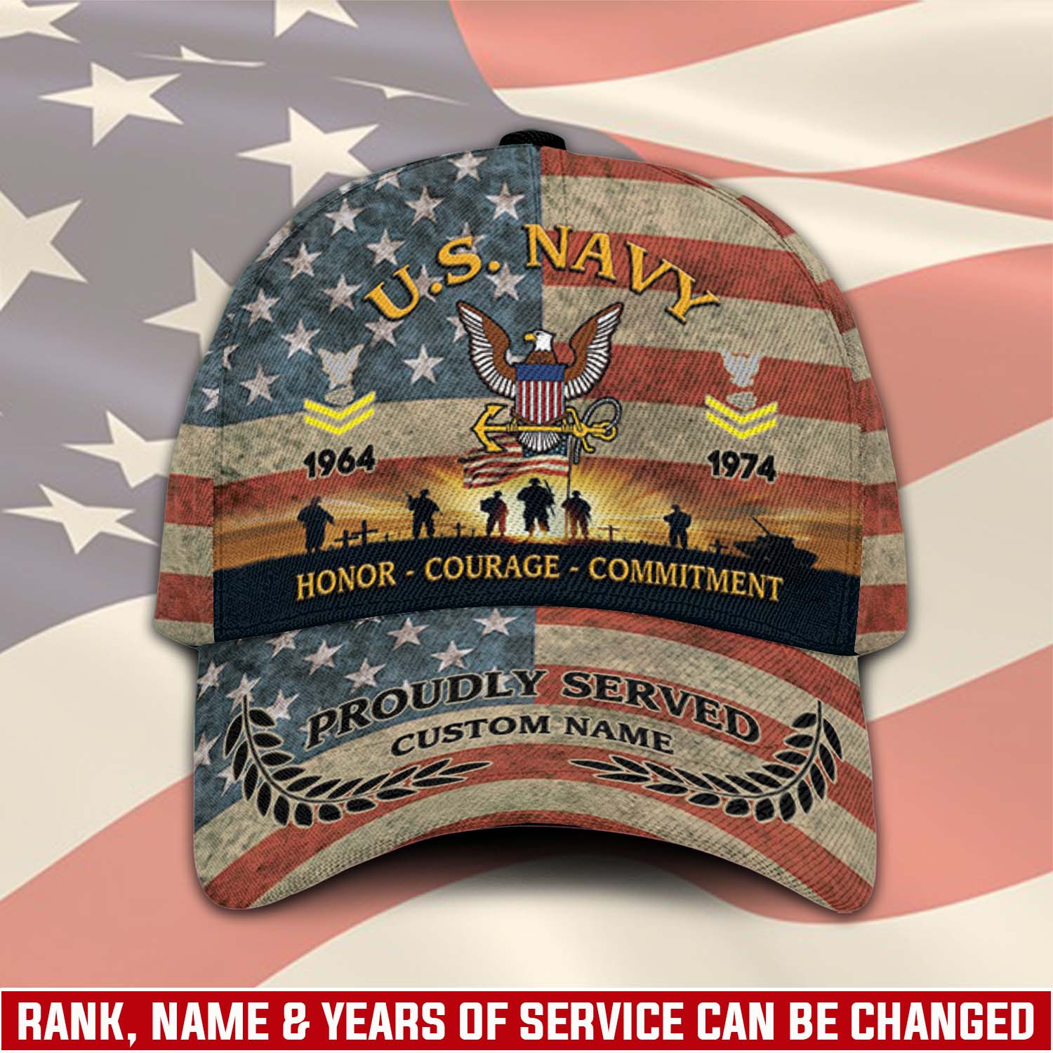 US Navy, E 7 Gold - Classic Cap