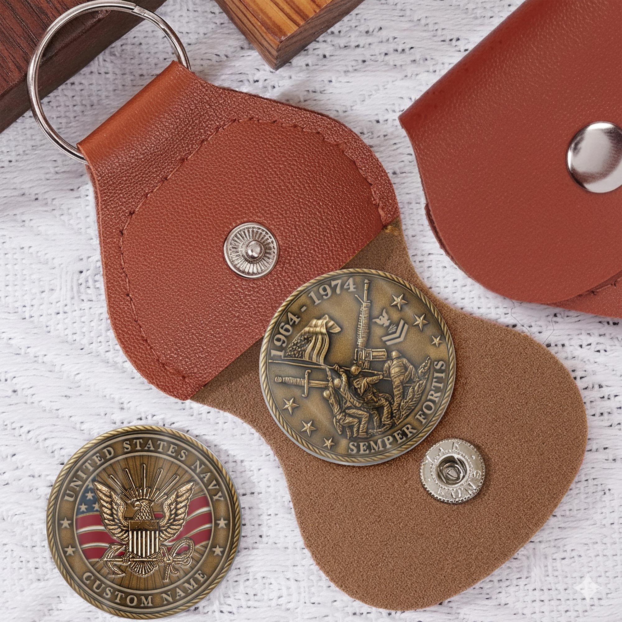 US Navy, Lest We Forget - Military Printed Challenge Coin - Image 5