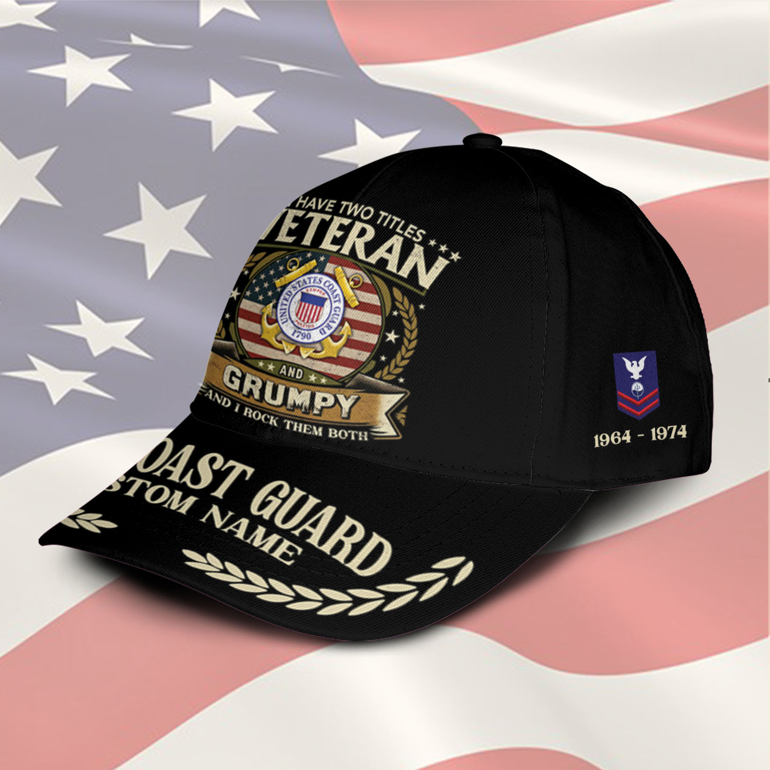 US Coast Guard, Freedom Over Fear - Classic Cap - Image 2
