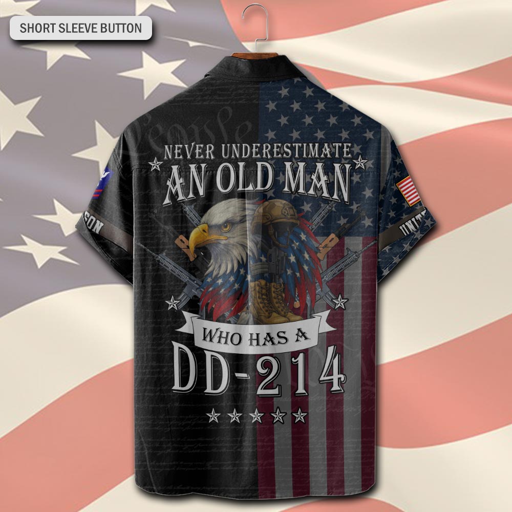 US Coast Guard, No One Fights Alone - Short Sleeve Button Shirt - Image 3