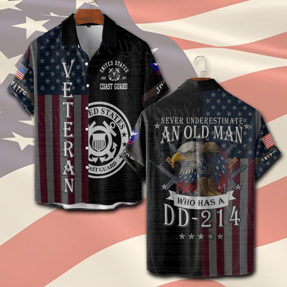 US Coast Guard, No One Fights Alone - Short Sleeve Button Shirt