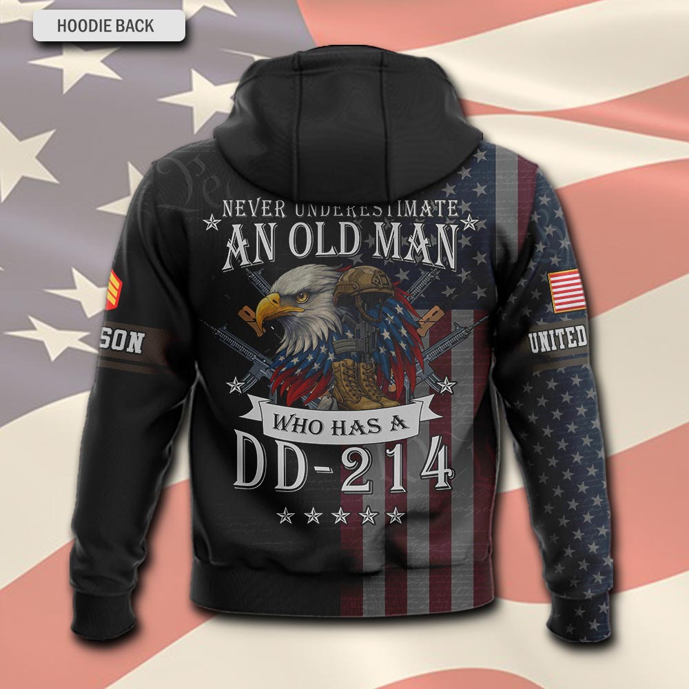 US Marine Corps, Proud Veteran - Hoodie - Image 3