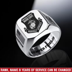 US Marine Corps, O 4 Marines Major - Engraved Men's Ring