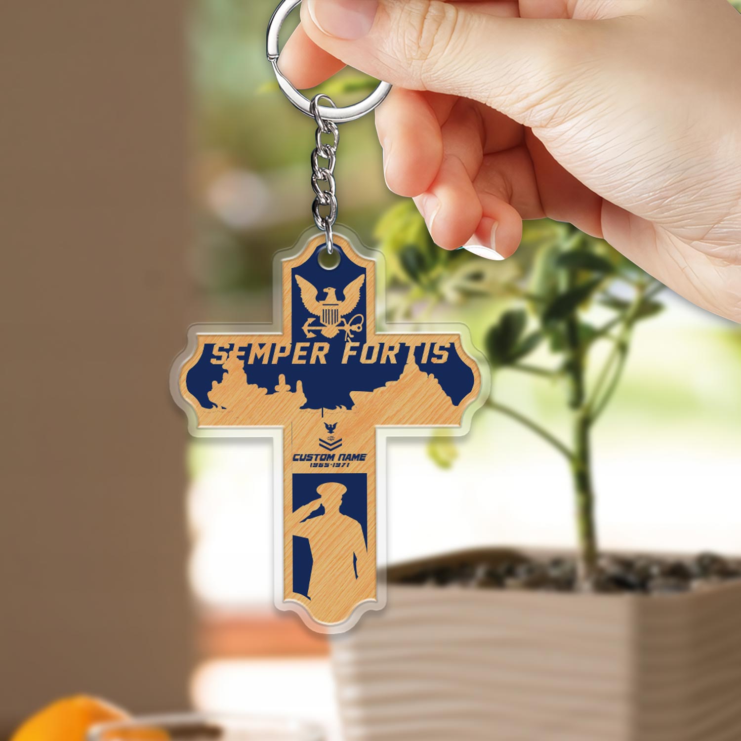 US Navy, No One Fights Alone - Acrylic Keychain - Image 2