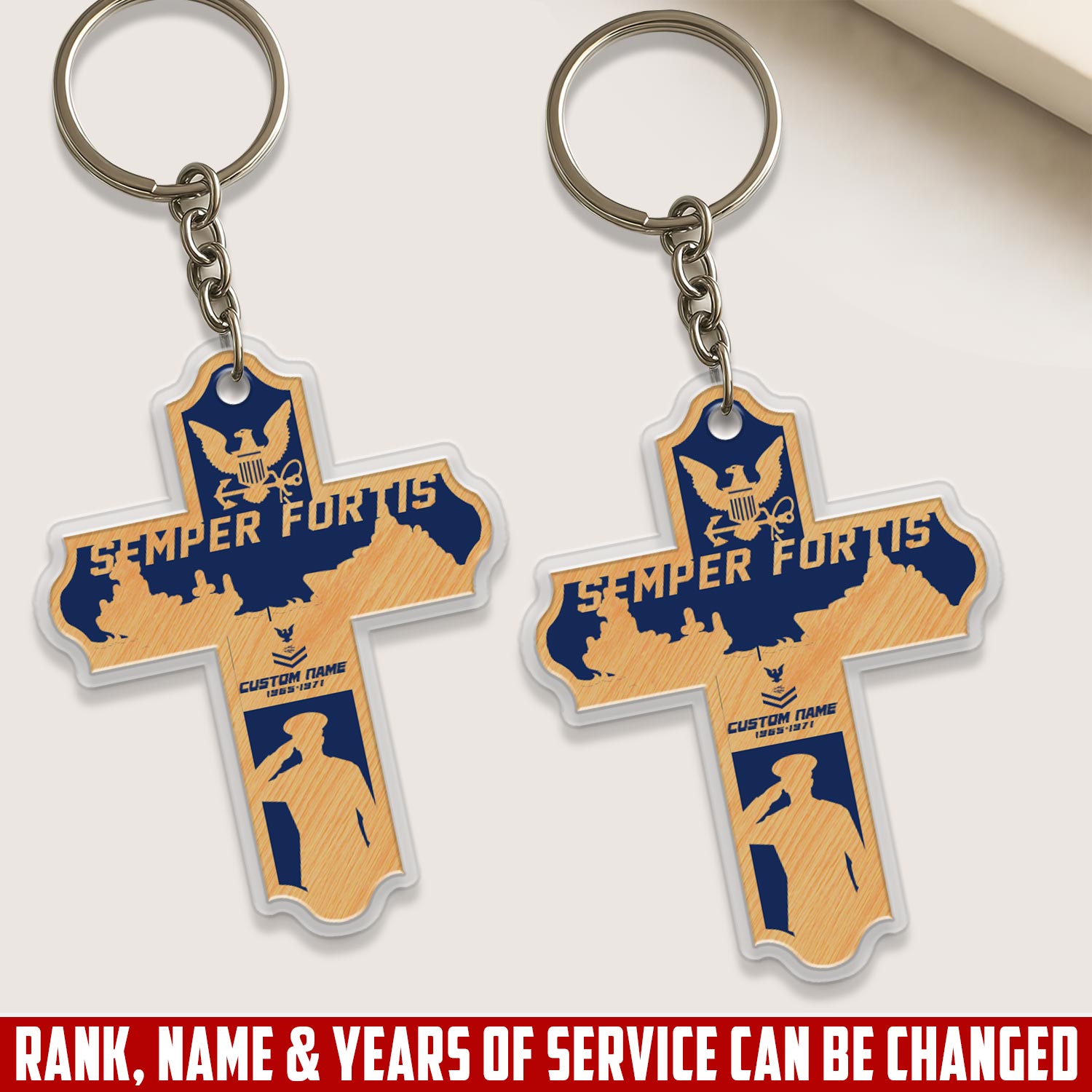 US Navy, No One Fights Alone - Acrylic Keychain