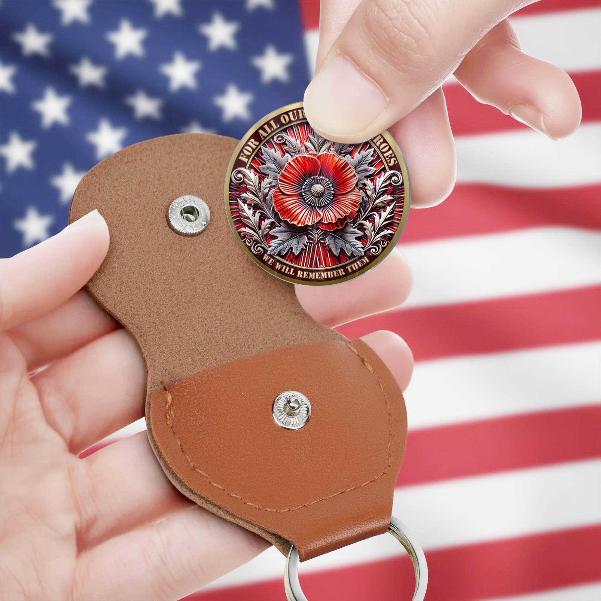 US Air Force, Thank a Veteran - Military Printed Challenge Coin - Image 3