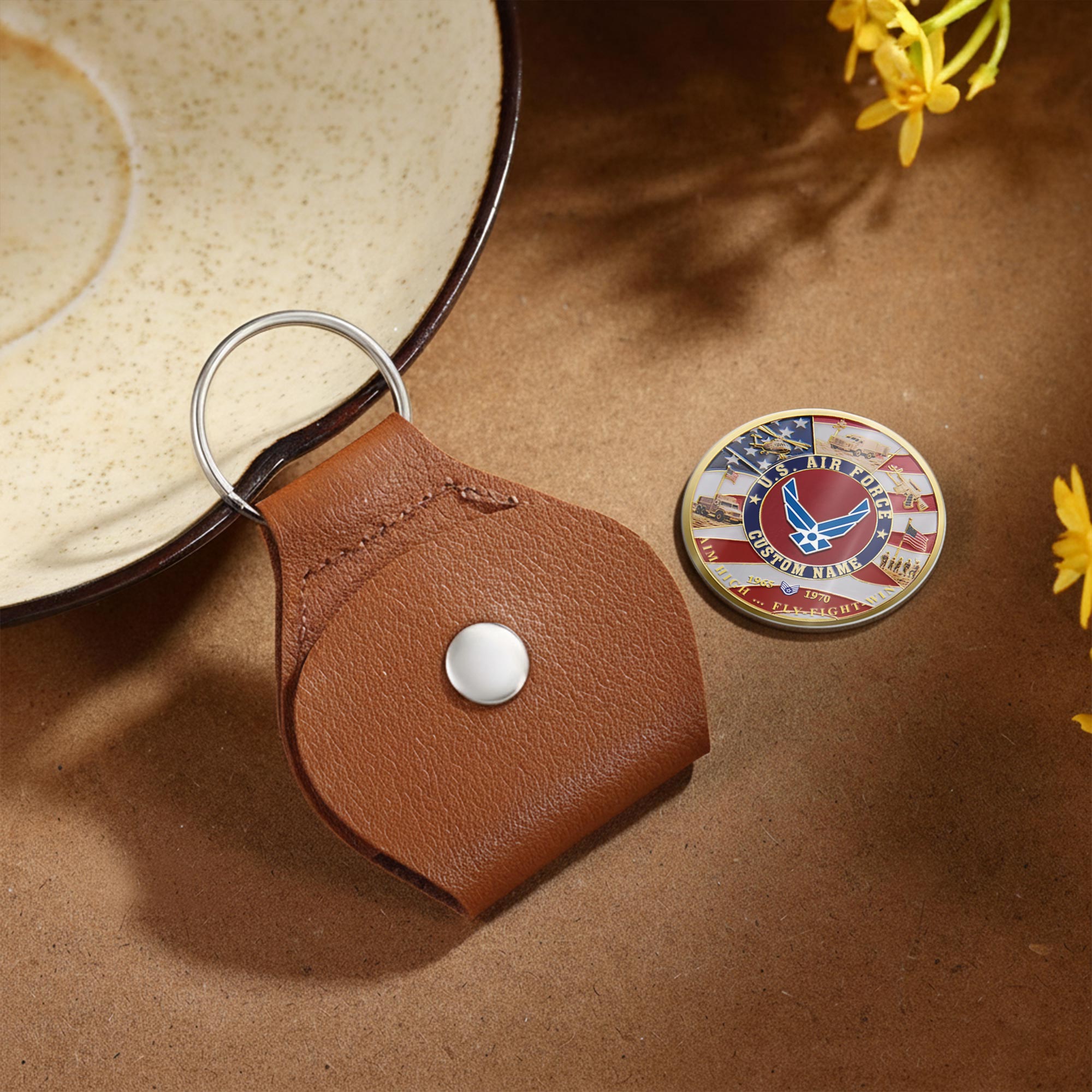 US Air Force, Thank a Veteran - Military Printed Challenge Coin - Image 4