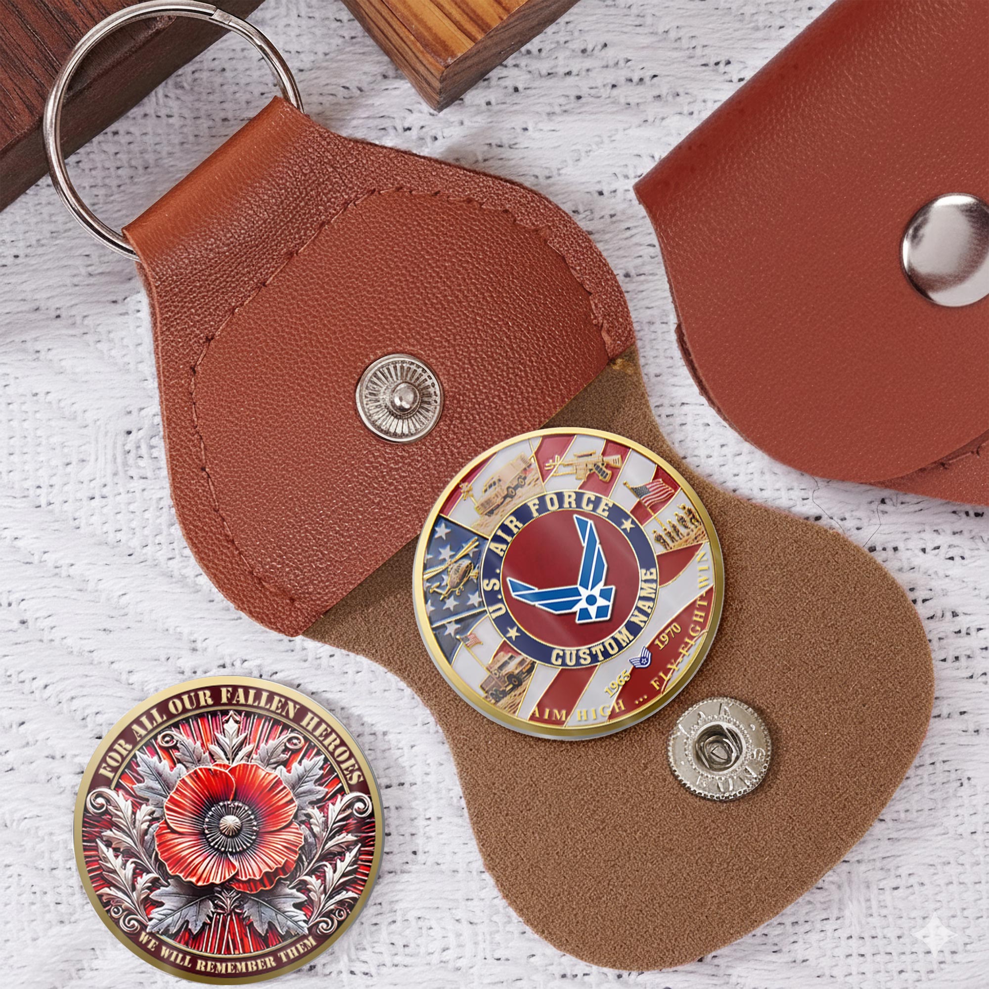 US Air Force, Thank a Veteran - Military Printed Challenge Coin - Image 5