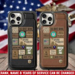 US Coast Guard, E 5 Gold - Leather Flip Phone Case