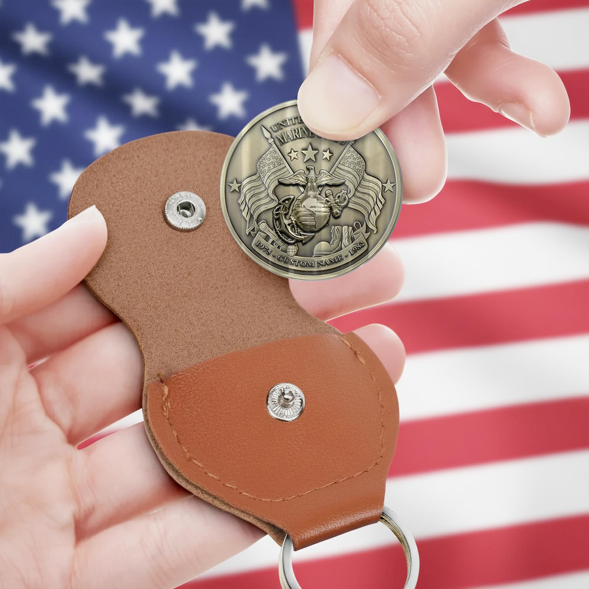 US Marine Corps, Freedom Isn't Free - Military Printed Challenge Coin - Image 3