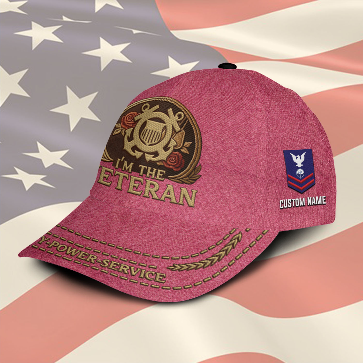 US Coast Guard, E 7 Gold - Classic Cap - Image 2