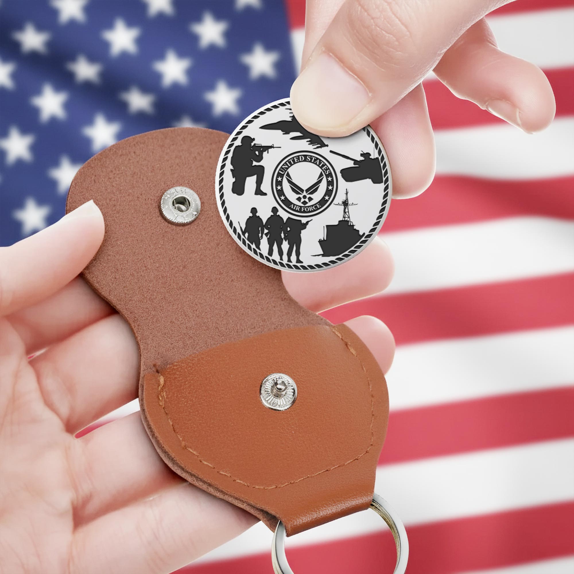 US Air Force, E 7 Air Force Master Sergeant - Military Engraved Challenge Coin - Image 3