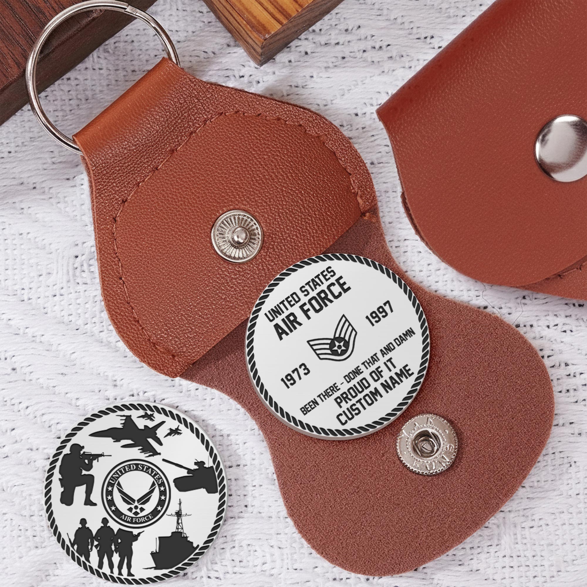 US Air Force, E 7 Air Force Master Sergeant - Military Engraved Challenge Coin - Image 5