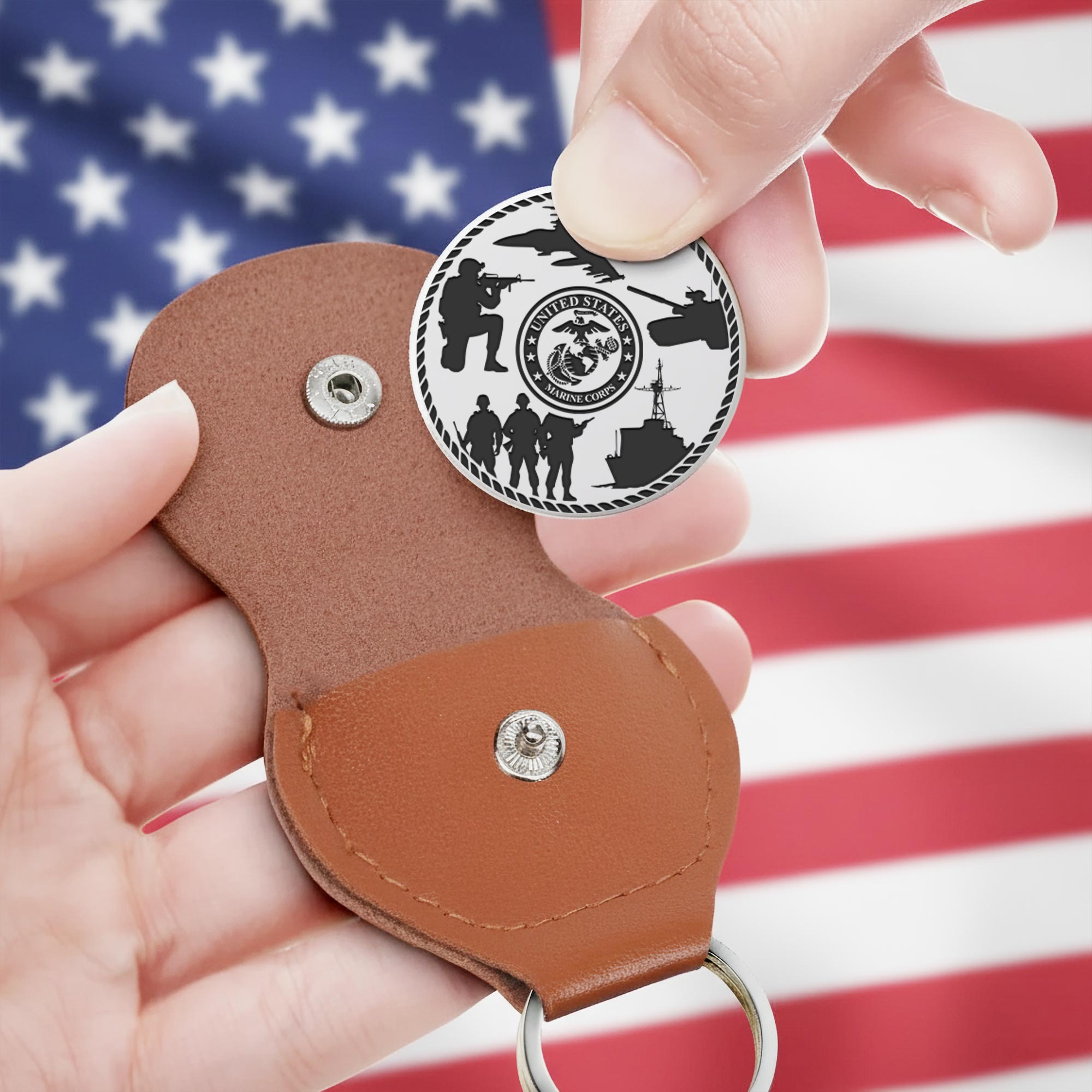 US Marine Corps, W 4 Marines Chief Warrant Officer 4 - Military Engraved Challenge Coin - Image 3