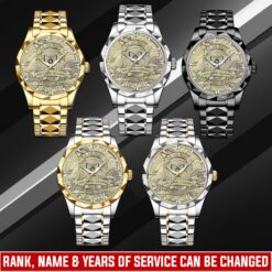 US Air Force, E 6 Air Force Technical Sergeant - Diamond-Cut Bezel Watch
