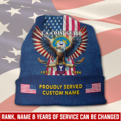 US Coast Guard, Honor, Duty, Service - Full-Printed Beanie Hat