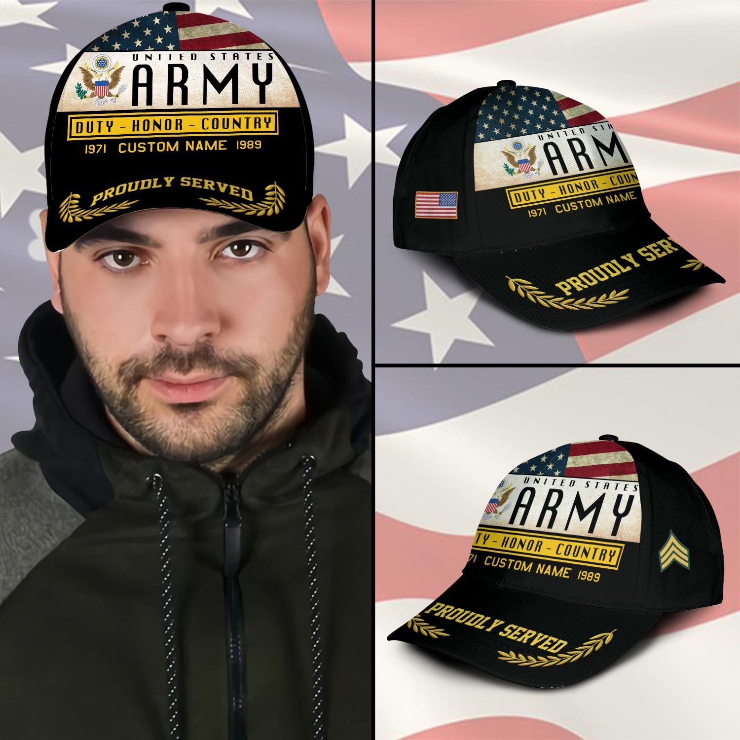 US Army, O 2 Army First Lieutenant - Classic Cap - Image 3