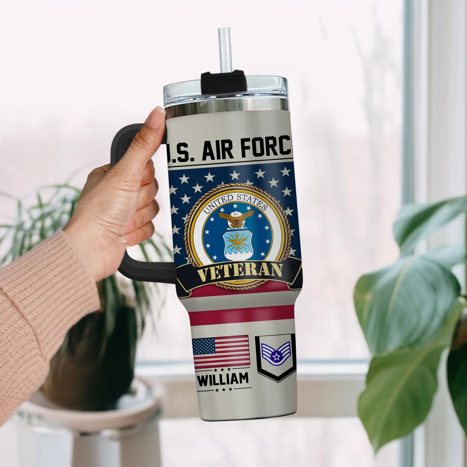 US Air Force , Once An Airman, Always An Airman - Stainless Steel Tumbler 40oz - Image 2